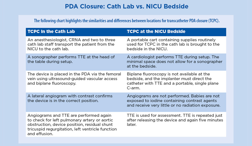 bedside pda chart 2022